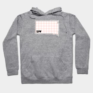 USA States: South Dakota (pink plaid) Hoodie